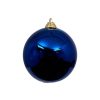 Farrisilk Ball Ornaments | Blue Shiny Ball Ornament, 6"