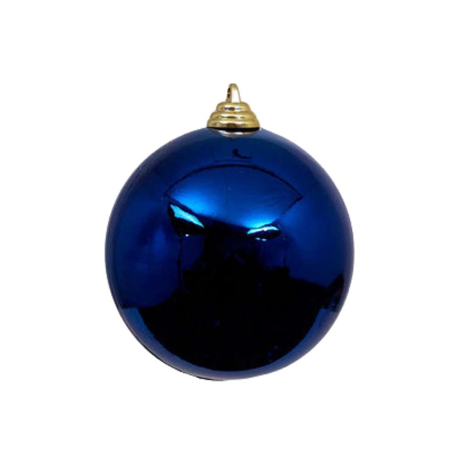 Farrisilk Ball Ornaments | Blue Shiny Ball Ornament, 6"