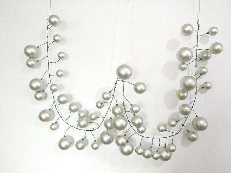 Farrisilk Garlands | Silver Ball Garland, 10'