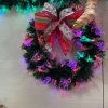 180 Degrees Wreaths | Green Fiber Optic Wreath, 24"