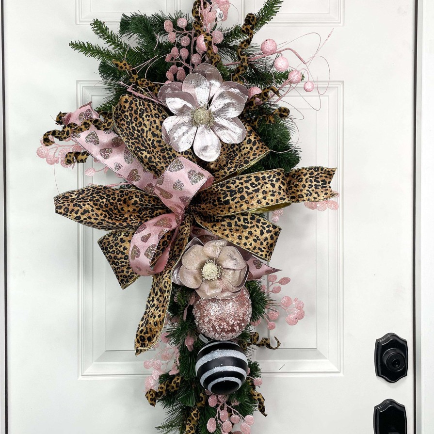 Regency Floral | Pink Metallic Magnolia Stem, 24"