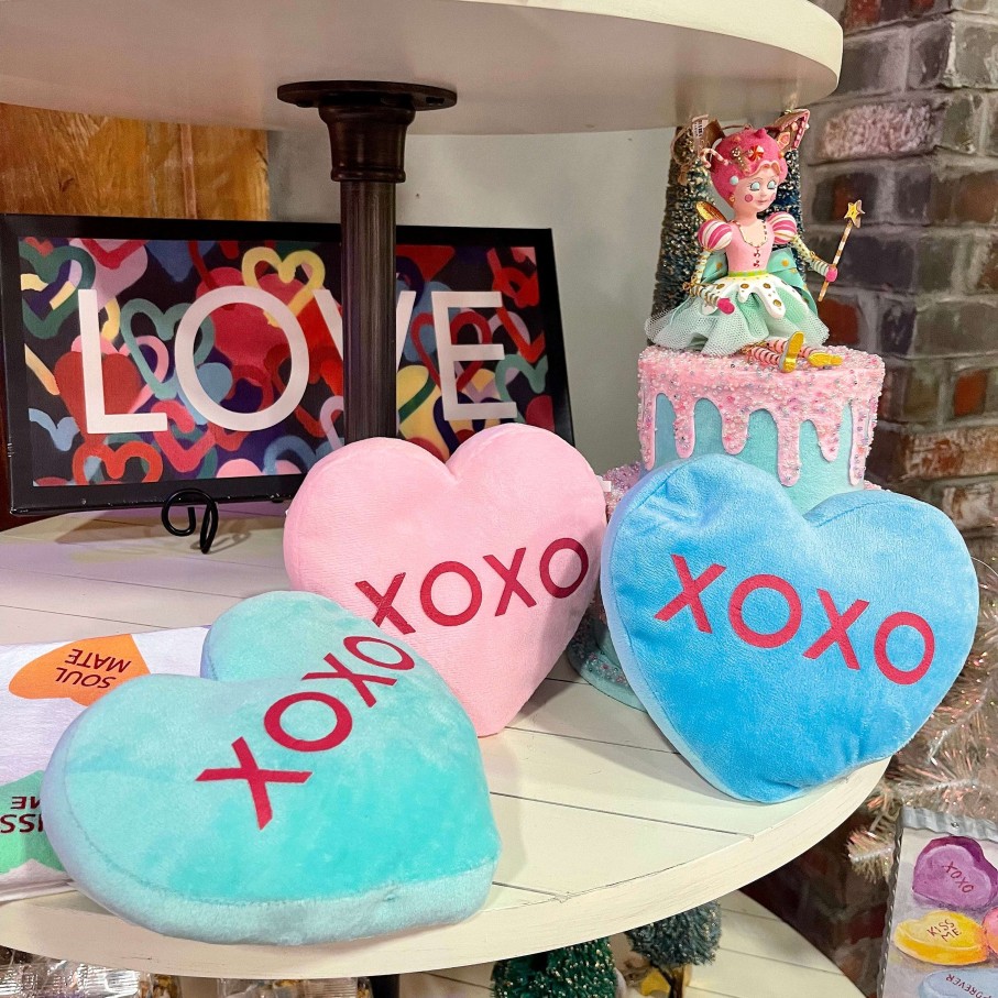 Liberty Floral Pillows | Plush Xoxo Heart Small