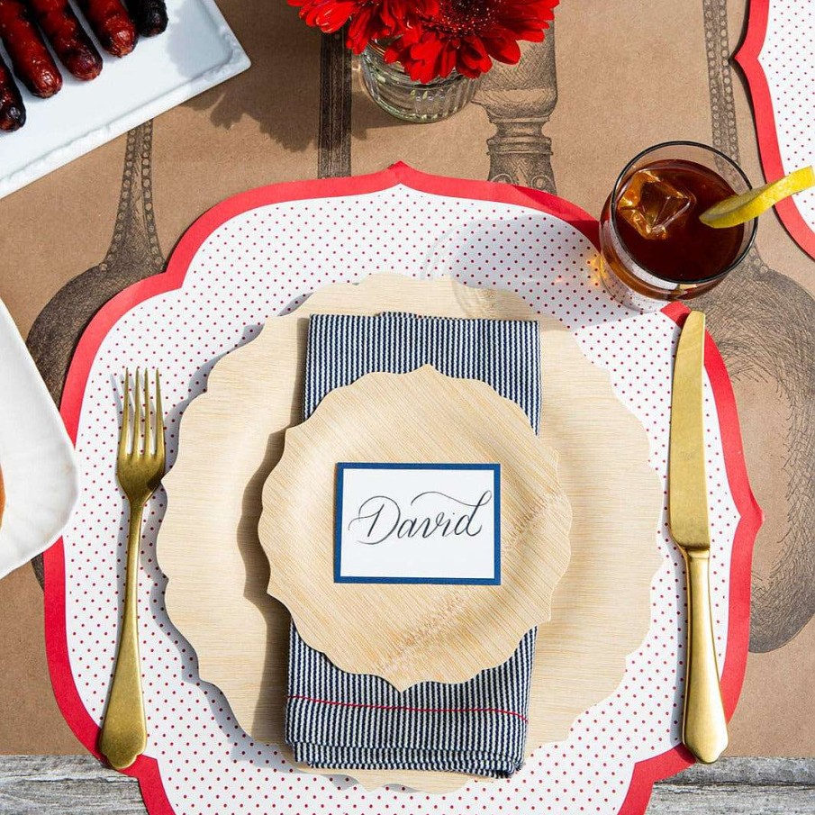 Hester & Cook Party Diy | Die Cut Red Swiss Dot Placemat Sheets