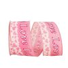 Reliant Ribbon Ribbon | Pink Love Glitter Flow Ribbon, 2.5" X 10Yd