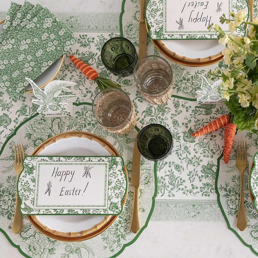 Hester & Cook Spring | Green Regal Peacock Placemat Sheets