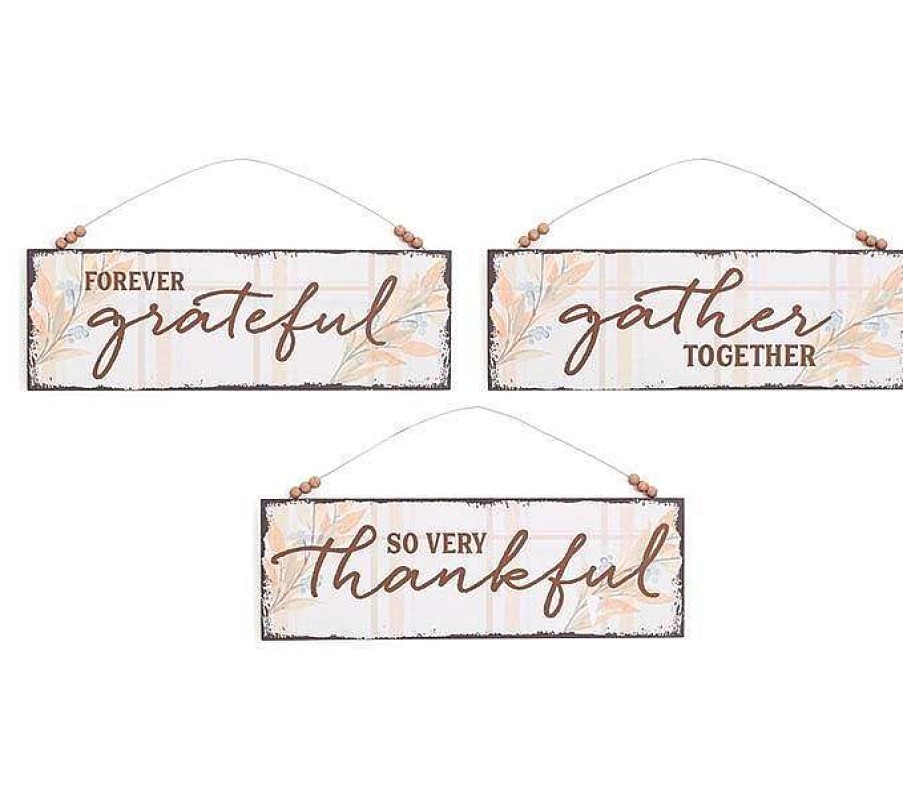 Burton & Burton Focal Points | Thankful Fall Plaid Sign