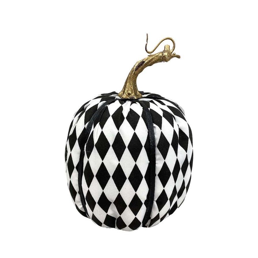 Liberty Floral Figurines | Fabric Harlequin Pumpkin, Large