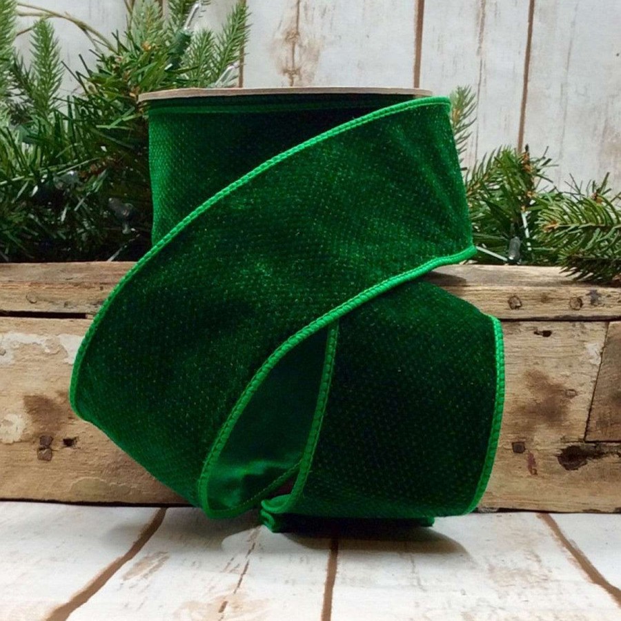 D. Stevens St. Patrick'S Day | Green Dots Velvet Ribbon, 2.5" X 10Yd