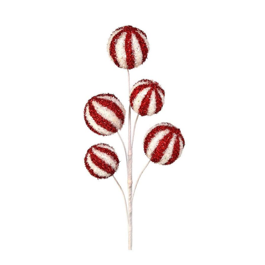 Regency Picks | Sequin Sparkle Red And White Ball Pick