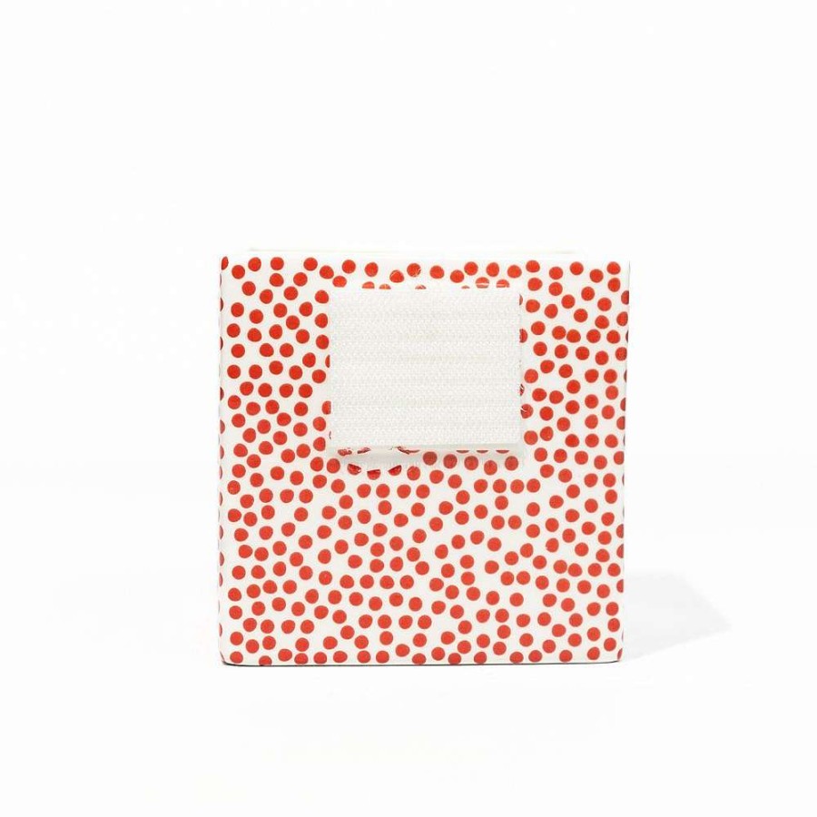 Happy Everything Decorative Containers | Red Dot Small Nesting Cube By Happy Everything!