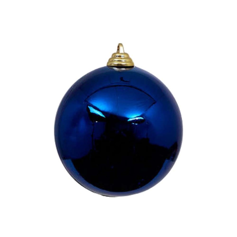 Farrisilk Ball Ornaments | Blue Shiny Ball Ornament, 4"